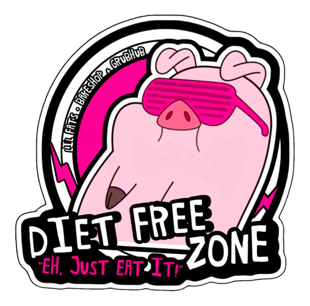 DIET FREE ZONE • STICKER