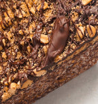 Bakery Style FAT Double Chocolate Peanut Butter Krispies &nbsp;w/ Sugared Peanut Butter Cookie Crumble + Chocolate Ganache • Taste like a Wunderbar