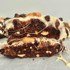 HALF POUND EACH • XL Bakery Style Chocolate Chunk Rocky Road Cookie Bombs w/ Caramelized Vanilla Marshmallow Topping