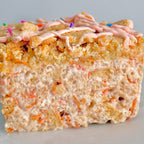 Bakery Style FAT Strawberry Milkshake Krispies w/ Funtetti Cake-Pop Crumble + Golden Oreos + Buttercream Drizzle